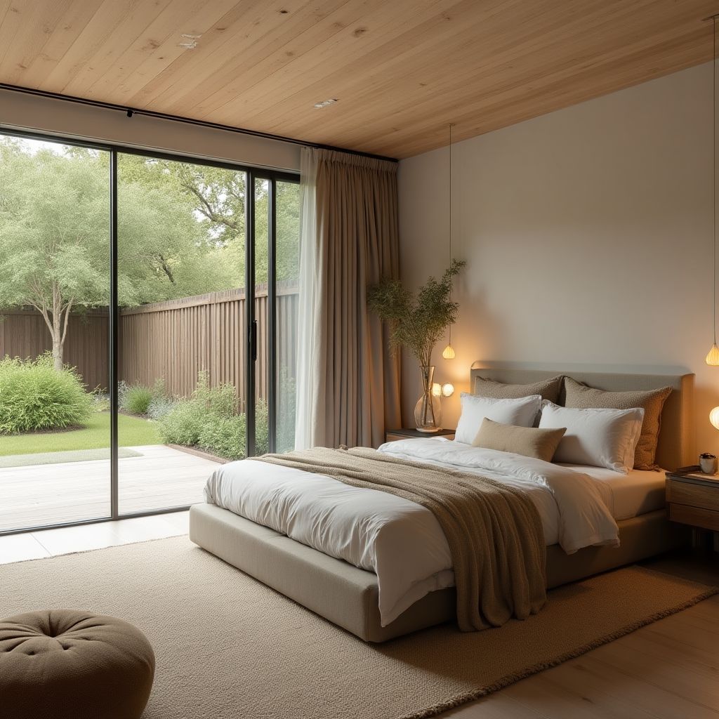 Sypialnia z widokiem na ogród