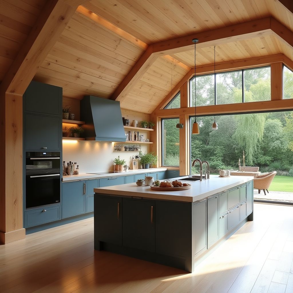 Nowoczesna kuchnia w domu wiejskim