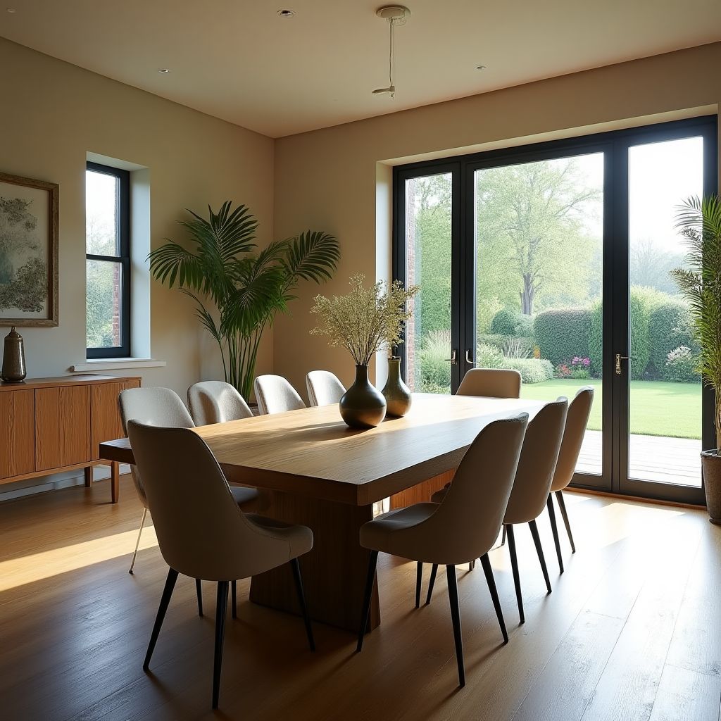 Jadalnia z widokiem na ogród